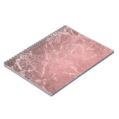 Roos Gold Pink Modern Trendy Glam Marble Chic Notitieboek (Linkerzijde)