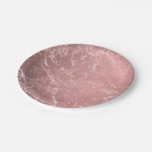 Roos Gold Pink Modern Trendy Glam Marble Chic Papieren Bordje (Gekanteld)