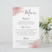Roos Gold Pink Palm laat tropisch menu achter (Staand voorkant)