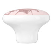 Roos Gold Pink Palms Beach Ombre Palm Trees Chic Keramische Knop (Zijkant)