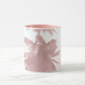 Roos Gold Pink Palms Beach Ombre Palm Trees Chic Mok (Midden)