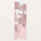 Roos Gold Pink Palms Beach Ombre Palm Trees Chic Yogamat (Voorkant)