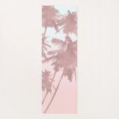 Roos Gold Pink Palms Beach Ombre Palm Trees Chic Yogamat (Achterkant)