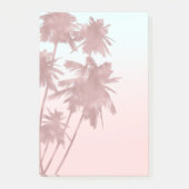 Roos Gold Pink Palms Beach ombre Palm Trees Girly Post-it® Notes (Voorkant)
