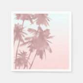 Roos Gold Pink Palms Beach Ombre Palm Trees Servet (Voorkant)