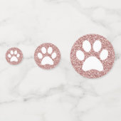 Roos Gold Pink Prins Puppy Kat Animal Track Confetti (Voorkanten)