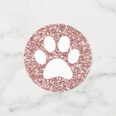 Roos Gold Pink Prins Puppy Kat Animal Track Confetti (Kleine voorkant)