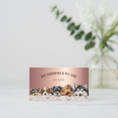 Roos Gold Pink QR Code Social Media Hond Grooming Visitekaartje