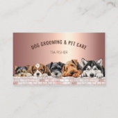 Roos Gold Pink QR Code Social Media Hond Grooming Visitekaartje
