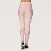 Roos Gold Pink Quartz Sparkle Marble Shimmering Leggings (Achterkant)