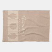 ROOS GOLD PINK SHIMMER SPOON FORK SKIMMER CHEF THEEDOEK (Horizontaal)