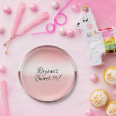 Roos Gold Pink Shine Gepersonaliseerde Custom Part Papieren Bordje (Feest)