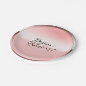 Roos Gold Pink Shine Gepersonaliseerde Custom Part Papieren Bordje (Gekanteld)