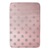 Roos Gold Pink Shine Glam Polka Dots Modern Chic Badmat (Voorkant Verticaal)
