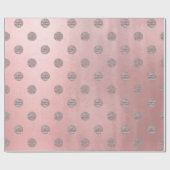 Roos Gold Pink Shine Glam Polka Dots Modern Chic Cadeaupapier (Vlak)