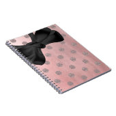 Roos Gold Pink Shine Glam Polka Dots Modern Chic Notitieboek (Rechterzijde)