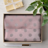 Roos Gold Pink Shine Glam Polka Dots Modern Chic Tissuepapier (Geschenk)