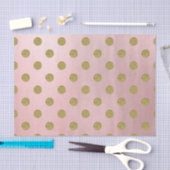 Roos Gold Pink Shine Glam Polka Dots Modern Chic Tissuepapier (Craft)