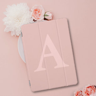 Roos Gold Pink Simple Monogram iPad Cover iPad Pro Cover