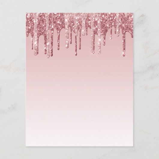 Roos Gold Pink Sparkle Glitter Baby shower (Achterkant)