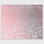 Roos Gold Pink Sparkle Luxury Trendy Glitter Cadeaupapier (Vlak)