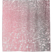 Roos Gold Pink Sparkle Luxury Trendy Glitter Douchegordijn (Voorkant)