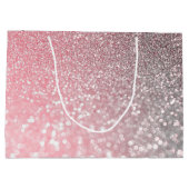 Roos Gold Pink Sparkle Luxury Trendy Glitter Groot Cadeauzakje (Achterkant)
