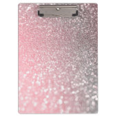 Roos Gold Pink Sparkle Luxury Trendy Glitter Klembord (Voorkant)