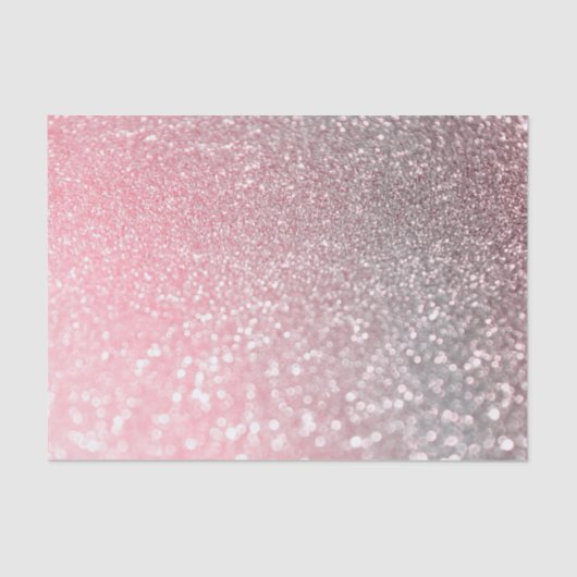 Roos Gold Pink Sparkle Luxury Trendy Glitter Tissuepapier (Voorkant)