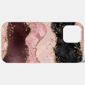 Roos Gold Pink Strata Glitter Glam Case-Mate iPhone Case (Achterkant (horizontaal))