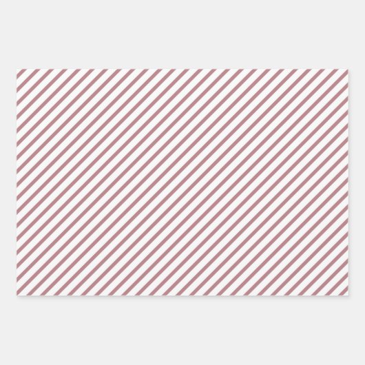 Roos Gold Pink Stripes Patroon Inpakpapier Vel (Voorkant 2)
