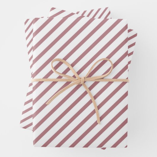 Roos Gold Pink Stripes Patroon Inpakpapier Vel (In situ)
