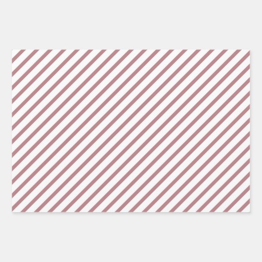 Roos Gold Pink Stripes Patroon Inpakpapier Vel (Voorkant)
