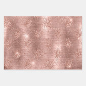 Roos Gold Pink Trendy Wrapping Papierblad Inpakpapier Vel (Voorkant 3)
