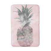 Roos Gold Pink Tropical Summer Pineappel Glam Badmat (Voorkant Verticaal)
