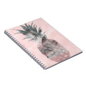 Roos Gold Pink Tropical Summer Pineappel Glam Notitieboek (Rechterzijde)