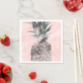 Roos Gold Pink Tropical Summer Pineapple Party Servet (Insitu)