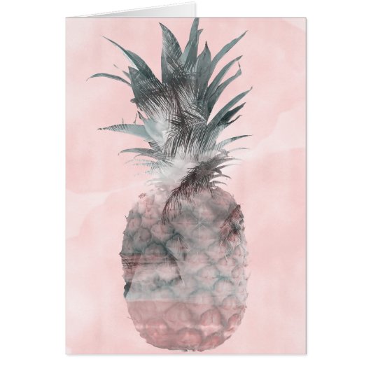 Roos Gold Pink Tropische Summer Pineappel Dank u (Voorkant)