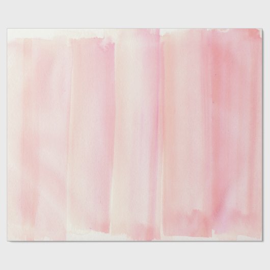 Roos Gold Pink Waterverf Girly Pastel Cadeaupapier (Vlak)