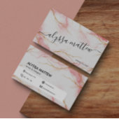 Roos Gold Pink Waterverf Glitter Shiny Custom Visitekaartje