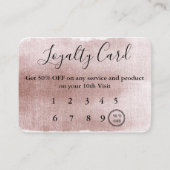 Roos Gold Pink Waterverf Klantenkaartje (Voorkant)