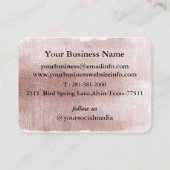 Roos Gold Pink Waterverf Klantenkaartje (Achterkant)