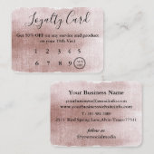 Roos Gold Pink Waterverf Klantenkaartje (Voorkant / Achterkant)