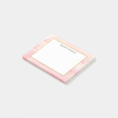 Roos Gold Pink Waterverf Stripe - Aangepast Post-it® Notes (Schuin)