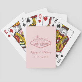 Roos Gold Pink Welkom in Las Vegas-speelkaarten Pokerkaarten