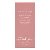 Roos Gold Pink Wereldkaart Verwisselbaar hartmenu Reclamekaart (Achterkant)