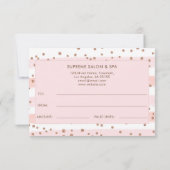 Roos Gold Pink White Business Cadeaubon (Achterkant)