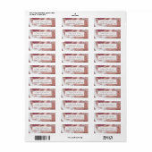 Roos Gold Pink White Painted Girly Abstract Marble Etiket (Full Sheet)