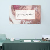 Roos Gold Pink White Painted Girly Abstract Marble Spandoek (Beurs)