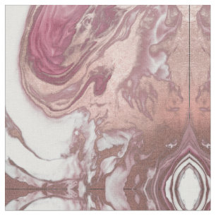 Roos Gold Pink White Painted Girly Abstract Marble Stof